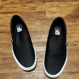 Vans Men's Black Perforated Slip-on's Size 9.5
